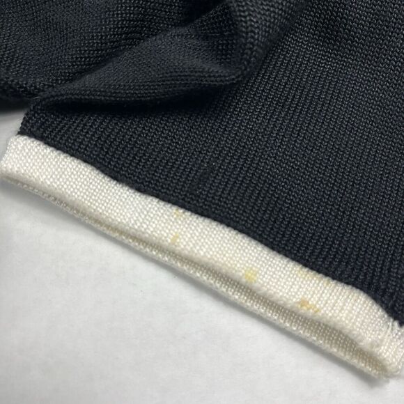 Lauren Ralph Lauren Short Cardigan Black Open Front Wrap Classic Sweater LARGE - Picture 10 of 10